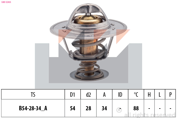 Termostat chladenia KW